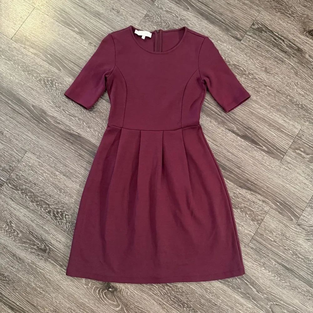 Hobbs London Burgundy Plum Dress